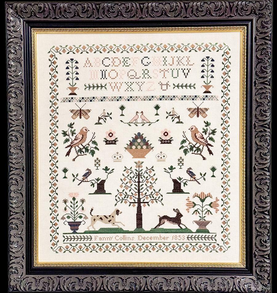 Fox and Rabbit - Fanny Collins 1853 Sampler & Pinwheel