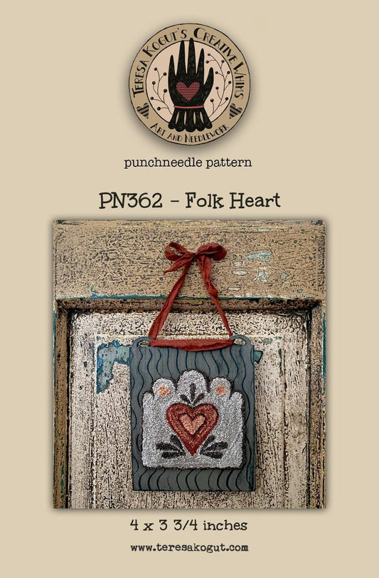 Teresa Kogut - Folk Heart (Punchneedle Pattern)